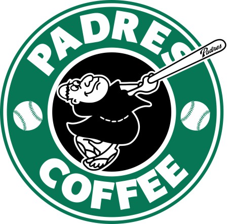 San Diego Padres Starbucks Coffee Logo vinyl decal